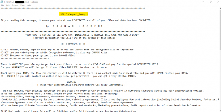 SpkAkbar's tweet image. Geng Ransomware : Ragnar Locker telah menyerang banyak perusahaan baru-baru ini dlvr.it/RlbRFb