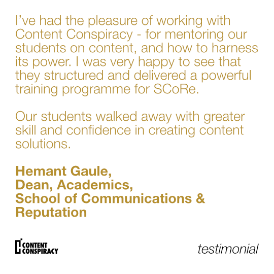 conconspeak's tweet photo. #testimonial

What a thumbs up from @SCoReInd Dean, @hemantgaule about #TheWritingLab! This year, we turned the workshop into a semester-long #onlinecourse. Read the SCORE case study here- https://t.co/JKAZc5CY8a

#testimonials #kindwords #endorsement #letgoodwritingprevail #twl https://t.co/pa9cQqnjiP