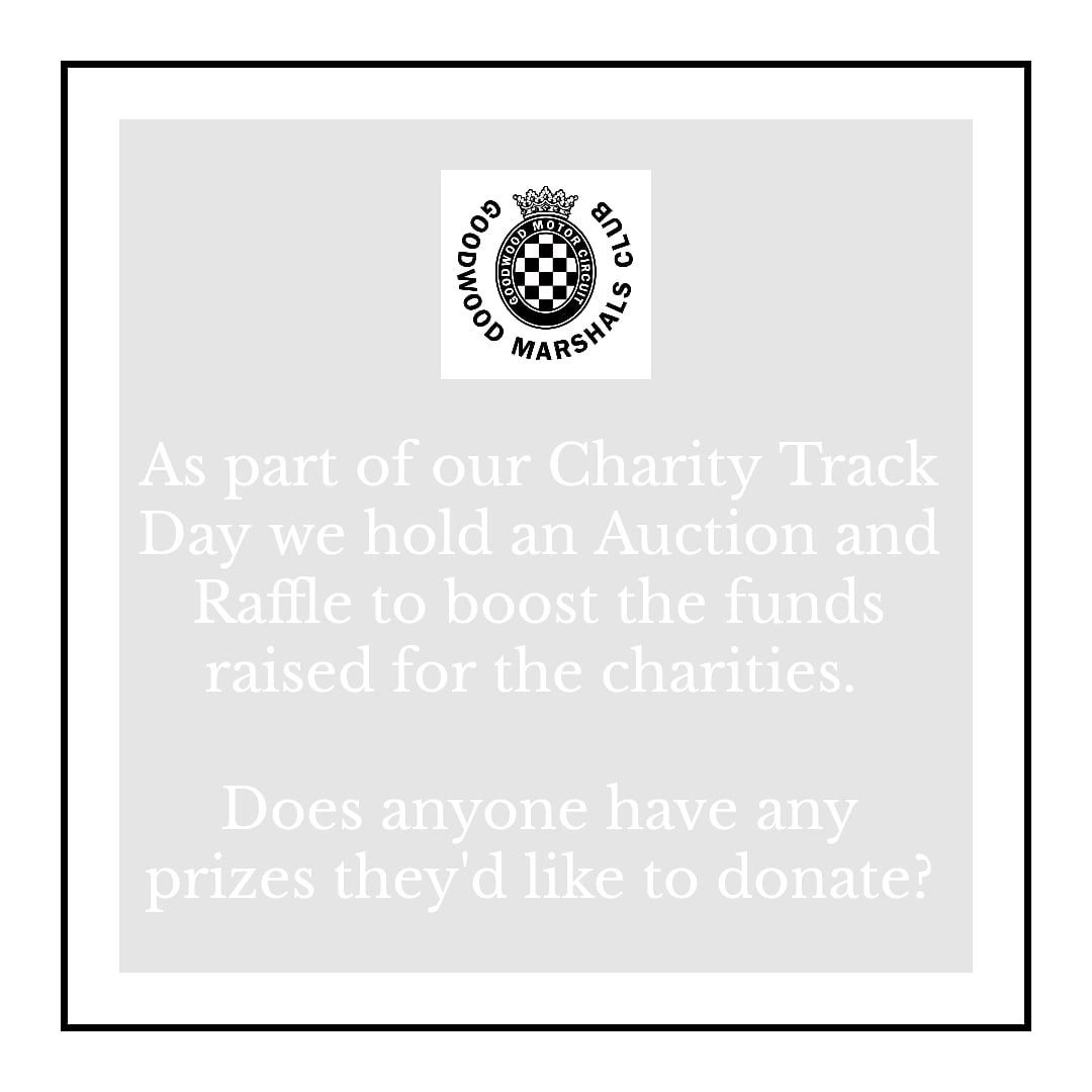 Does anyone have any prizes they'd like to donate for the Auction and Raffle at our Charity Track Day?

It'll help boost the funds raised for @racingdementia and @caninepartnersuk