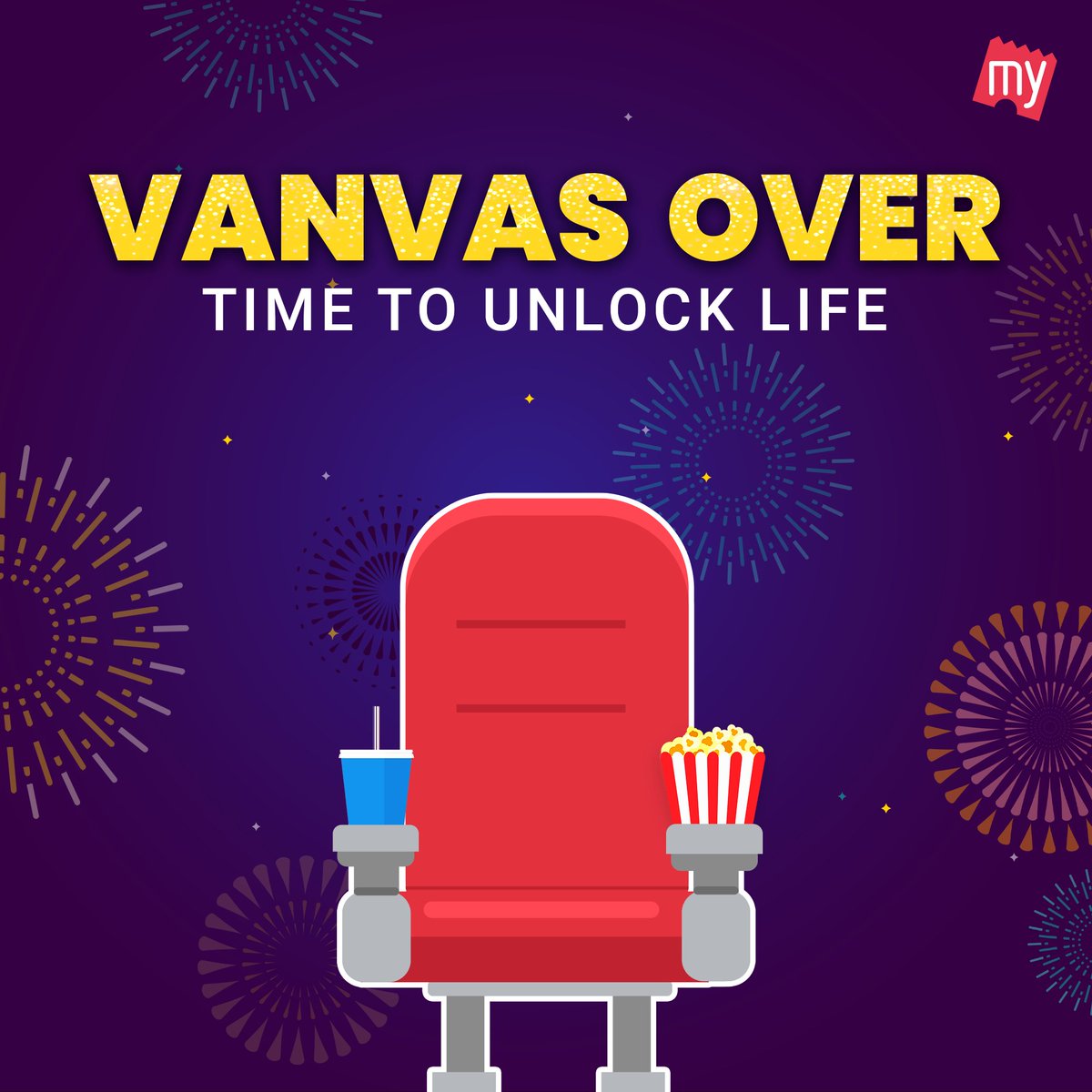 bookmyshow's tweet photo. This festive season, we’re celebrating the end of your theatre ka vanvas. Diwali ki shubhkamanayein to everyone!
#UnlockingLife #BookMyShow https://t.co/ZLH0kaAHaz