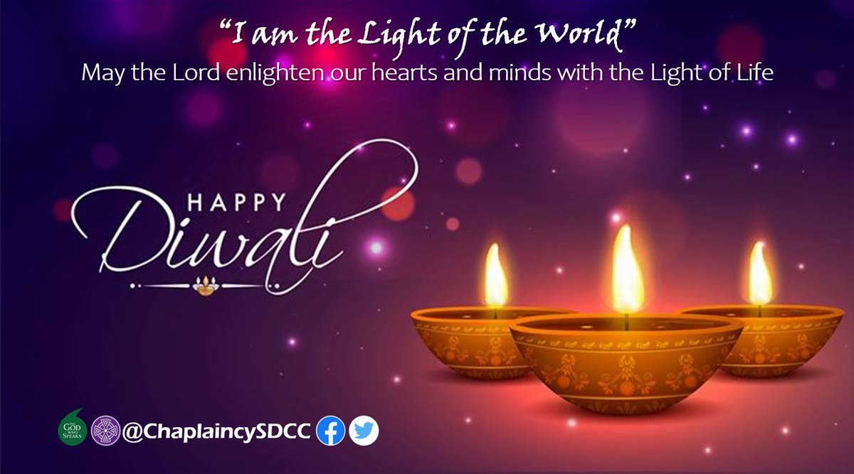 ChaplaincySDCC's tweet photo. Advance fraternal Diwali greetings to our Hindu &amp; Sikh brothers and sisters.  May God shower abundant blessings upon you and your family at this auspicious time. https://t.co/99d09BSQ9k