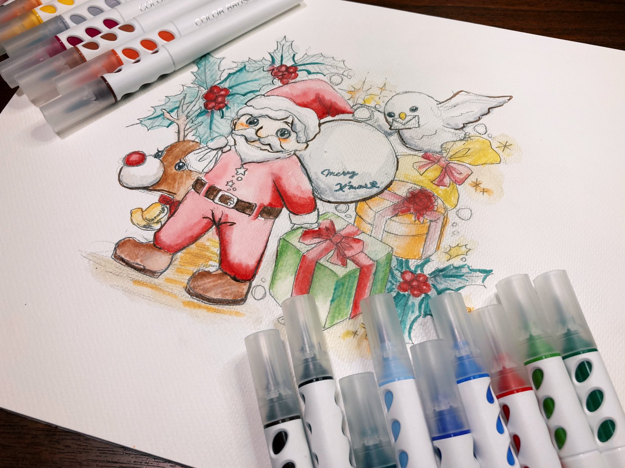 緒田めり セリアのイラスト用水性筆ペンで描いてみた この子 が可愛く描けて満足 緒田めり セリアのイラスト用水性筆ペンで描いてみた この子 が可愛く描けて満足