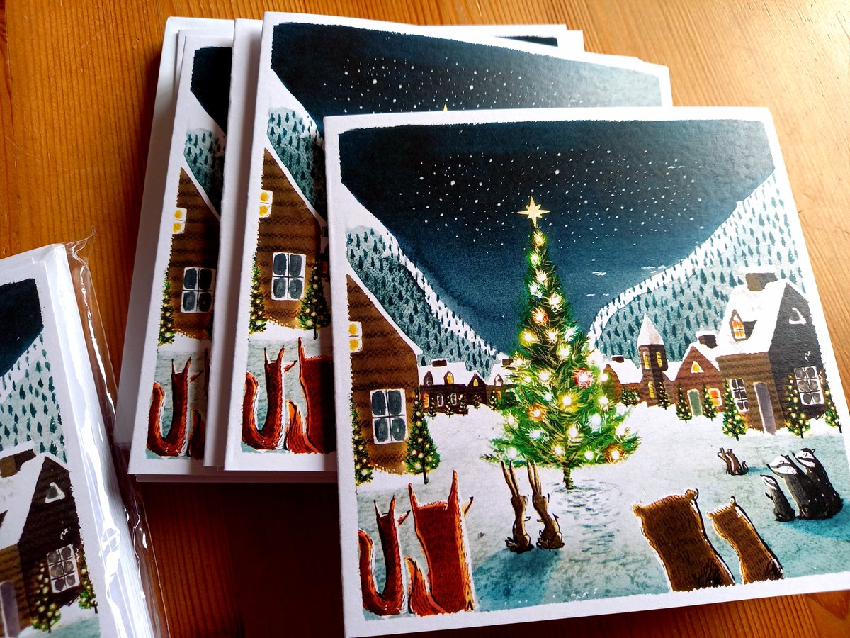 Thank you @IBBYUK. Their official 2020 Christmas cards arrived in the post today, featuring an illustration from my book 'The Lonely Christmas Tree'. 🎄