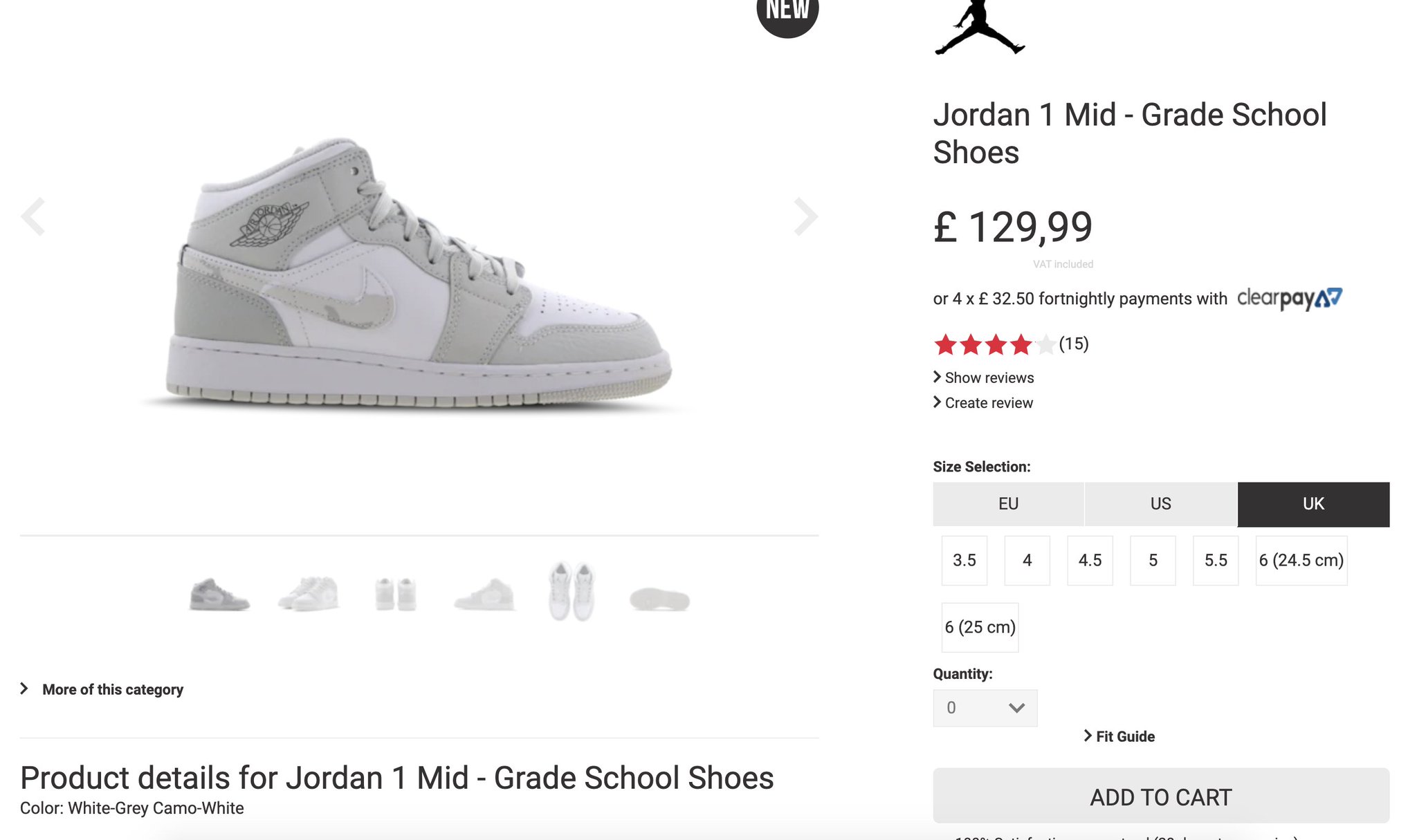 The Sole Restocks The Jordan 1 Mid Grey Camo Gs Has Restocked At Foot Locker Link T Co 19ns6yka7d