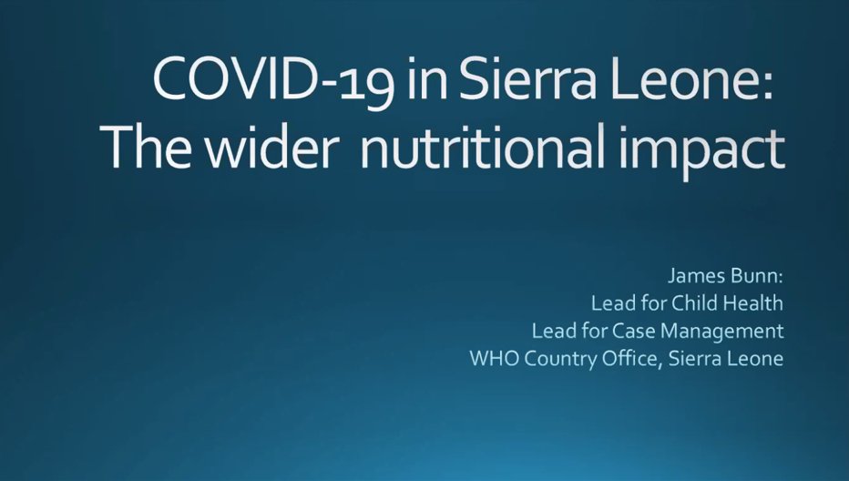 IntChildHealth's tweet photo. Now James Bunn at #ICHGNutrition, former Convenor here at RCPCH @IntChildHealth 

Now lead for Child Health, @WHO Sierra Leone

Absolutely brilliant to have you back with us James https://t.co/ZsQZiTeEET
