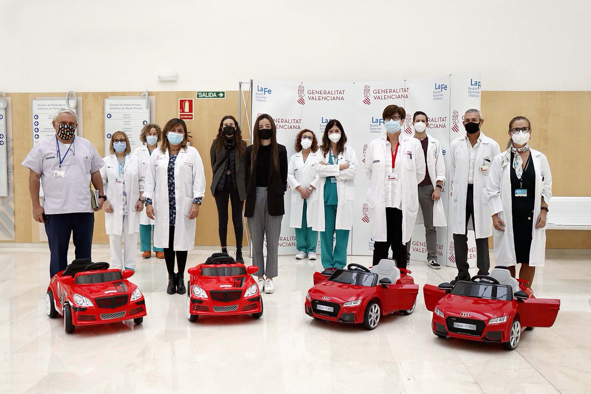 🏥🚗🚗<a href="/HospitalLaFe/">HospitalLaFe</a> ha recibido una donación de cuatro 4 eléctricos de parte de <a href="/GRUPOVIROSQUE/">Grupo Virosque</a>  junto a Famosa y que irán destinados a que los niñ<a href="/s/">『S』</a> que precisen traslado al área quirúrgica del hospital, realicen ese trayecto de la forma más agradable posible.¡Muchas gracias!👏👏