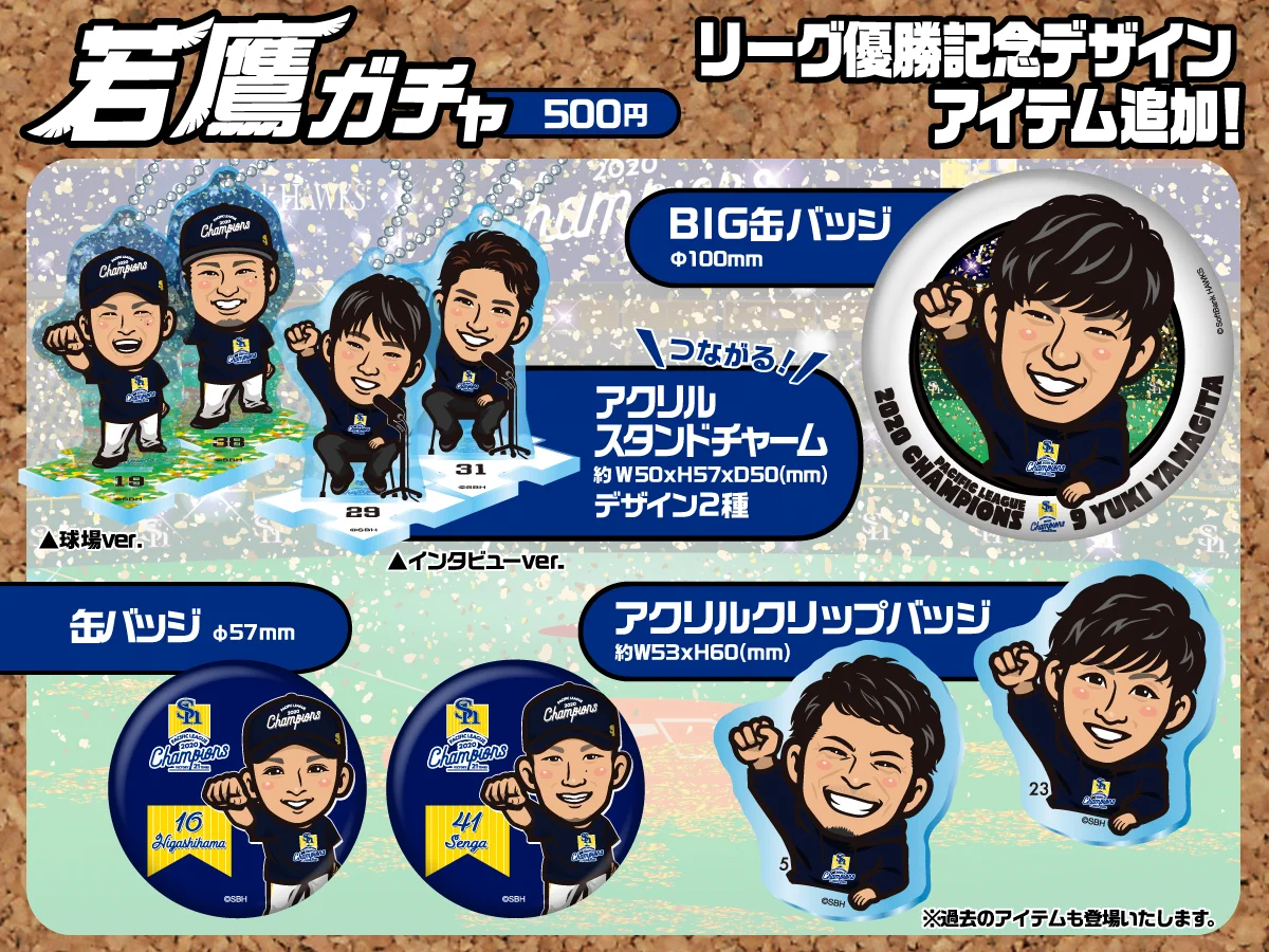 若鷹ガチャ　Big缶バッジ　缶バッジ　記録達成　今宮　ホークス 福岡ソフトバンクホークス公式グッズアカウント on X: 