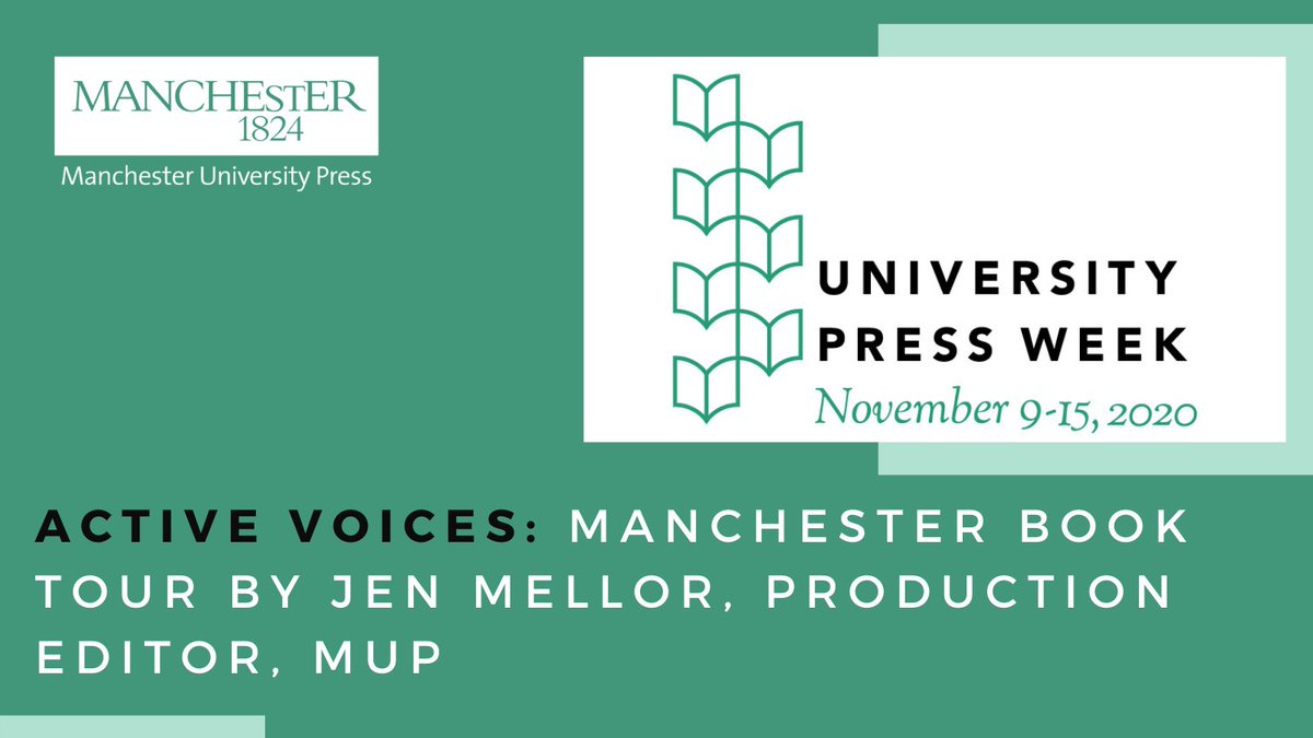 Today  #UPWeek is celebrating Active Voices and  @mellor_dramatic, Production Editor at MUP, is taking us on a Manchester book tour. https://tinyurl.com/y345dfsk&nbsp; #ReadUP  #RaiseUP  #AUPresses  #ActiveVoices