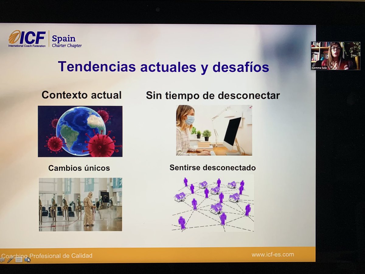 #ICFEventoVirtual <a href="/ICFEspana/">ICF España</a> Turno para Gemma Sala hablando de #resiliencia y #coaching, tendencias actuales y desafíos.