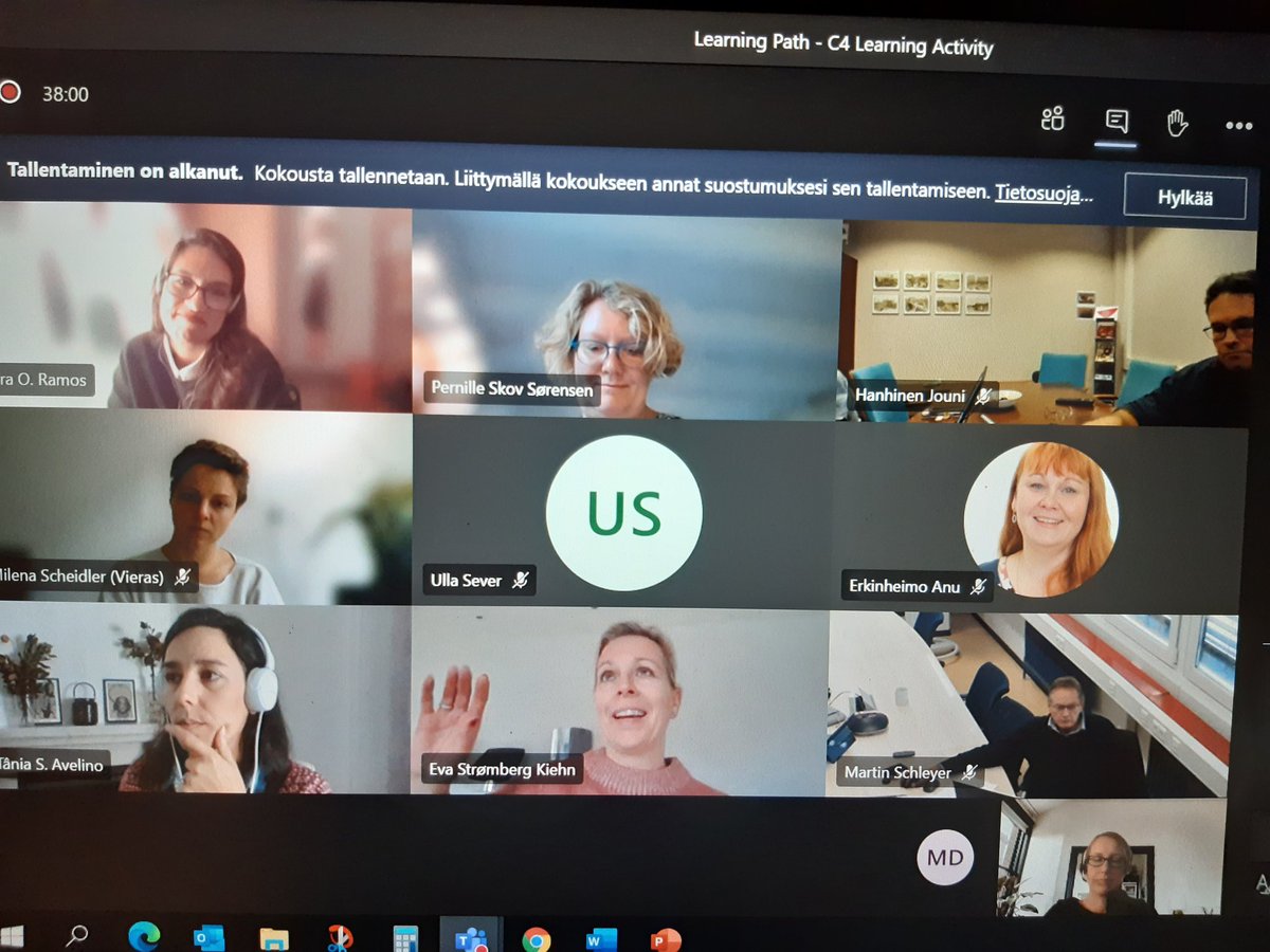 eulearningpath's tweet photo. Last day of our final meeting ended with action plans for the next steps. Great discussions, sharing and developing together!
Visited Lisbon virtually &amp; had a disco online 😁🕺💃
Thank you to all the participants!
#digitalcompetence #digitalization #DigCompEdu #DEAP #ErasmusPlus https://t.co/eEXkYlIp1D