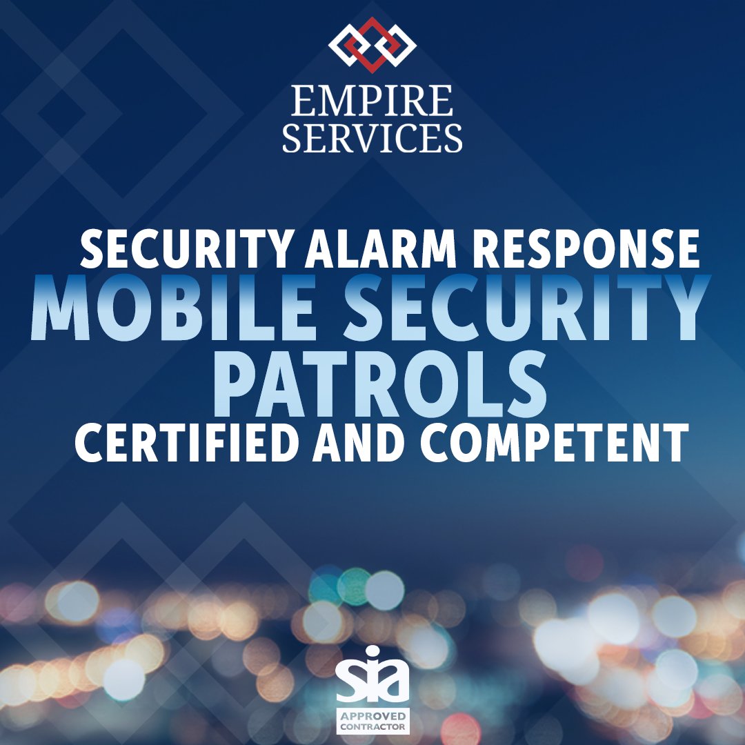 EMPIRESECURITY2's tweet photo. EMPIRE SECURITY SERVICES offer a cost-effective and visible deterrent when full-time security is not practical.
Making sure we visit your premises randomly at an agreed number of times during day- and night-time.
#patrol #securitysolutions  #securityguard #securityprofessionals https://t.co/1Xf45oRrTi