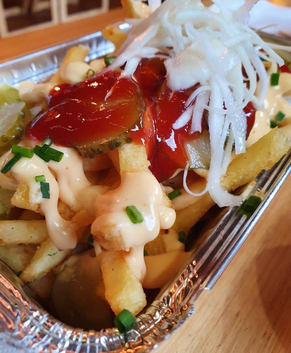 dvbcglasgow's tweet photo. Durty Fries! They say it all really.
We’re back open from 12pm for dine-in, collection &amp; home delivery... #Vegan #GlasgowVegan #VeganGlasgow 

Book a table: https://t.co/BWGR6u81Za
Order Takeaway: https://t.co/2rd0rjYupG https://t.co/eSOB8ceZRF