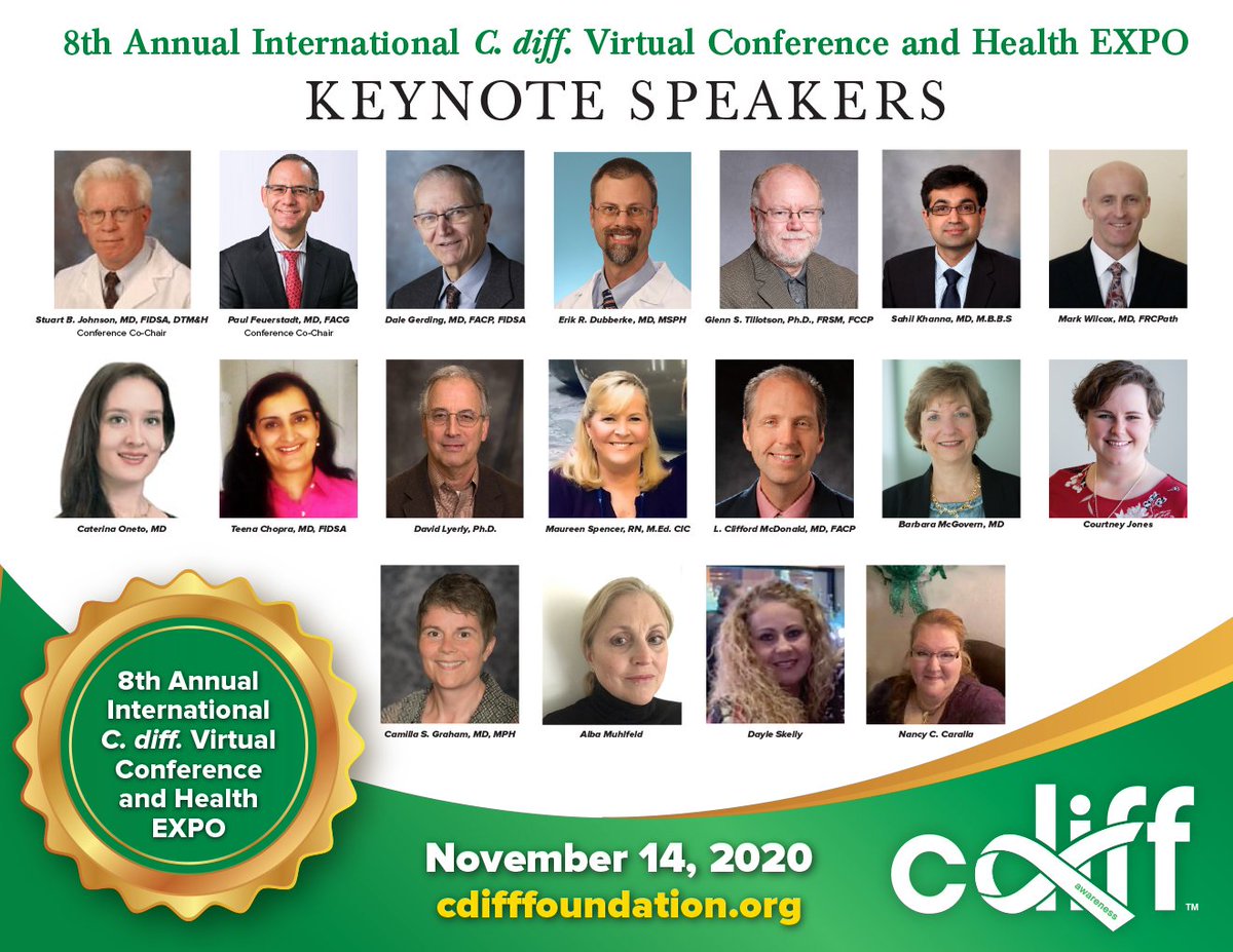 cdiffFoundation's tweet photo. C Diff Foundation expresses their sincere #gratitude for the #healthcare  topic leaders &amp; #cdiffsurvivors delivering presentations tomorrow sharing latest developments #microbiome #CDI #infectionprevention #clinicaltrials + more #cdiff2020 Register Today 
https://t.co/ofgw6FkicZ https://t.co/a9yvG8QGNq