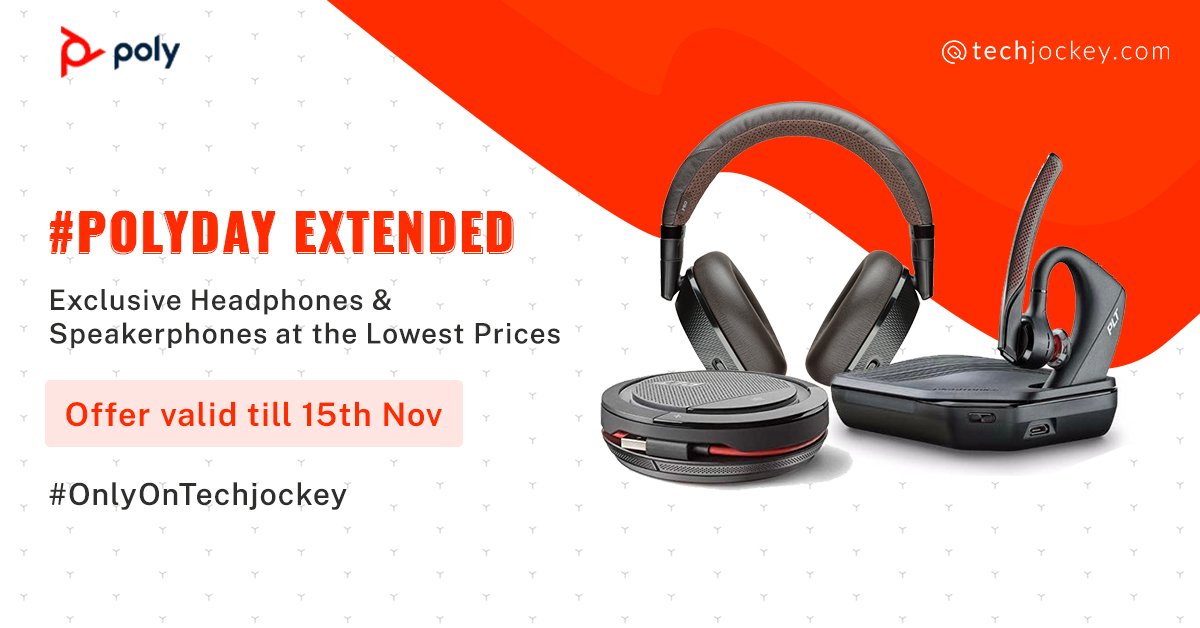 TechJockeys's tweet photo. You asked for it, You got it ๐คฉ
#POLYDAY extended!
Now you can get all your favourite products till 15th November #OnlyOnTechjockey.
Hurry! Visit https://t.co/XIchg3bkq4 today.
#Diwalibonanza #diwalisale #limitedperiodoffer #Diwalioffer https://t.co/9EIyEze294