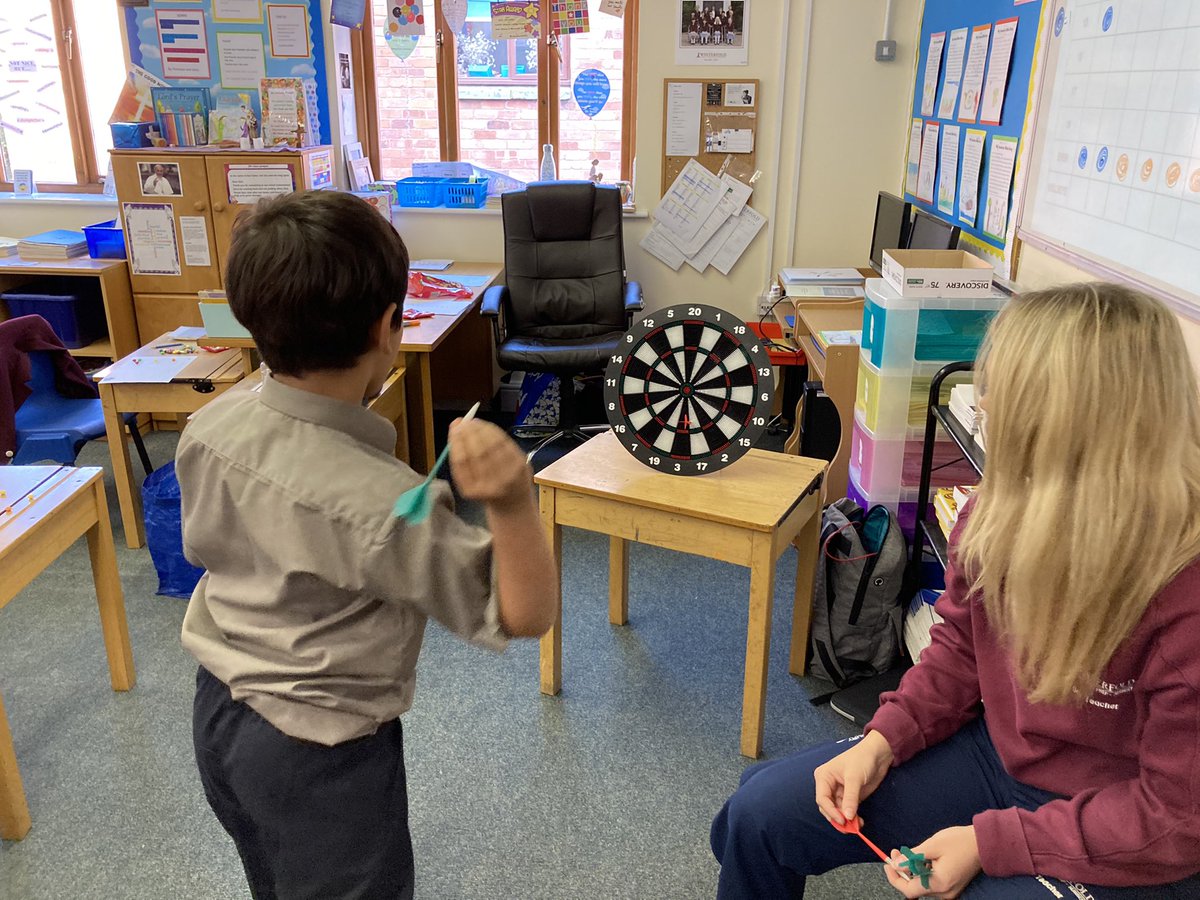 WinterfoldMaths's tweet photo. Fantastic morning in Year 3 maths! Building pictograms using darts and skittles! Lots of laughs &amp; learning! @winterfoldhs #WinterfoldYear3 #learningthroughfun #datahandlingweek https://t.co/vQHE3dGd4f