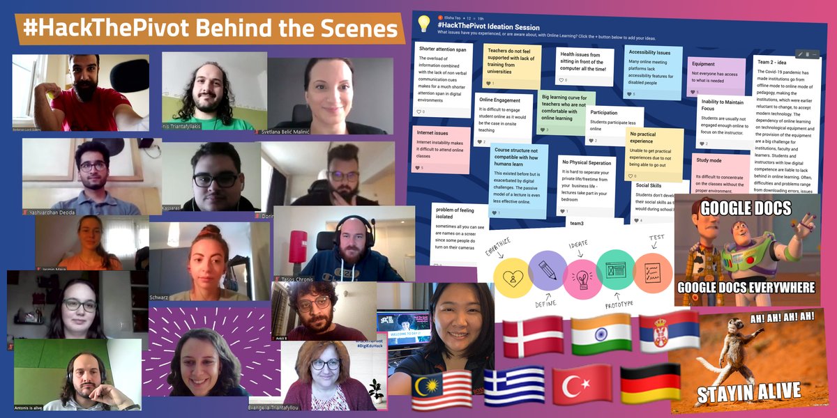 elishaanneteo's tweet photo. Behind the scenes of #HackThePivot... We are an international bunch of #educators #students #innovators and #engineers working together to address challenges of #OnlineLearning
#DigiEduHack #WeRedefineLearning
@INOSproject @etrian77 @DigiEduHack https://t.co/nLwZWxITTK