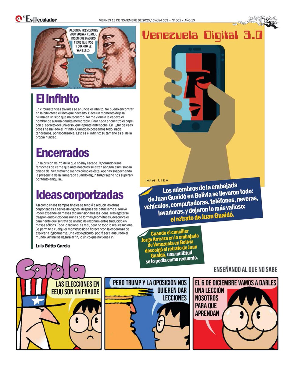 tongorocho's tweet photo. Sorprendido porque ya llegó a 500 números y va por 501, llega, El Especulador Precoz https://t.co/HR599LtktV https://t.co/rBML5JrYXJ