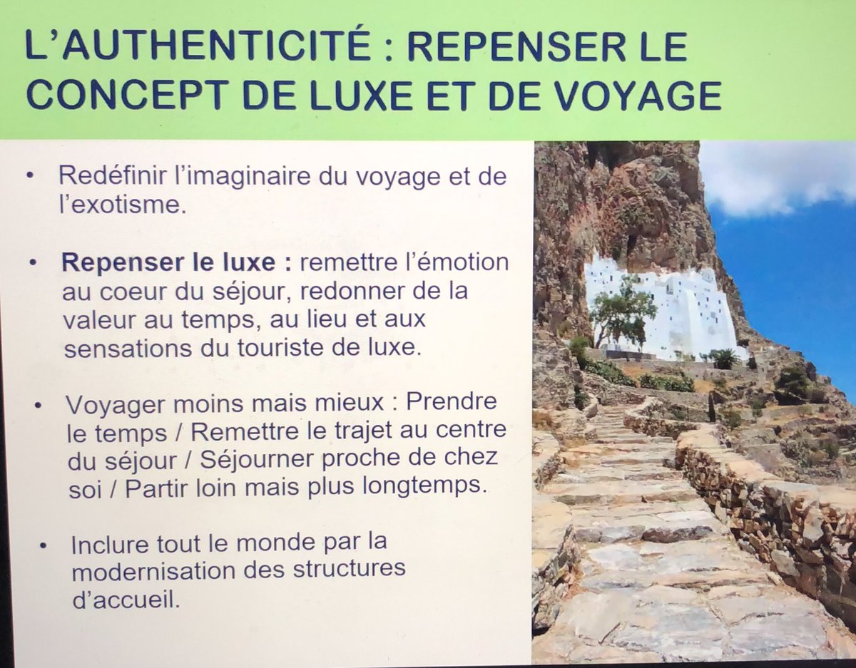 🚨#soutenance de thèse étudiants #mbadmb 2019/2020, c’est au tour de @sarahvauchelet de nous présenter son travail «Repenser le tourisme de luxe» 
#voyagermieux #ecodurable #urgenceclimatique 
Merci pour cette belle prés. qui m’a permis de voyager🏝 tout en restant chez moi !