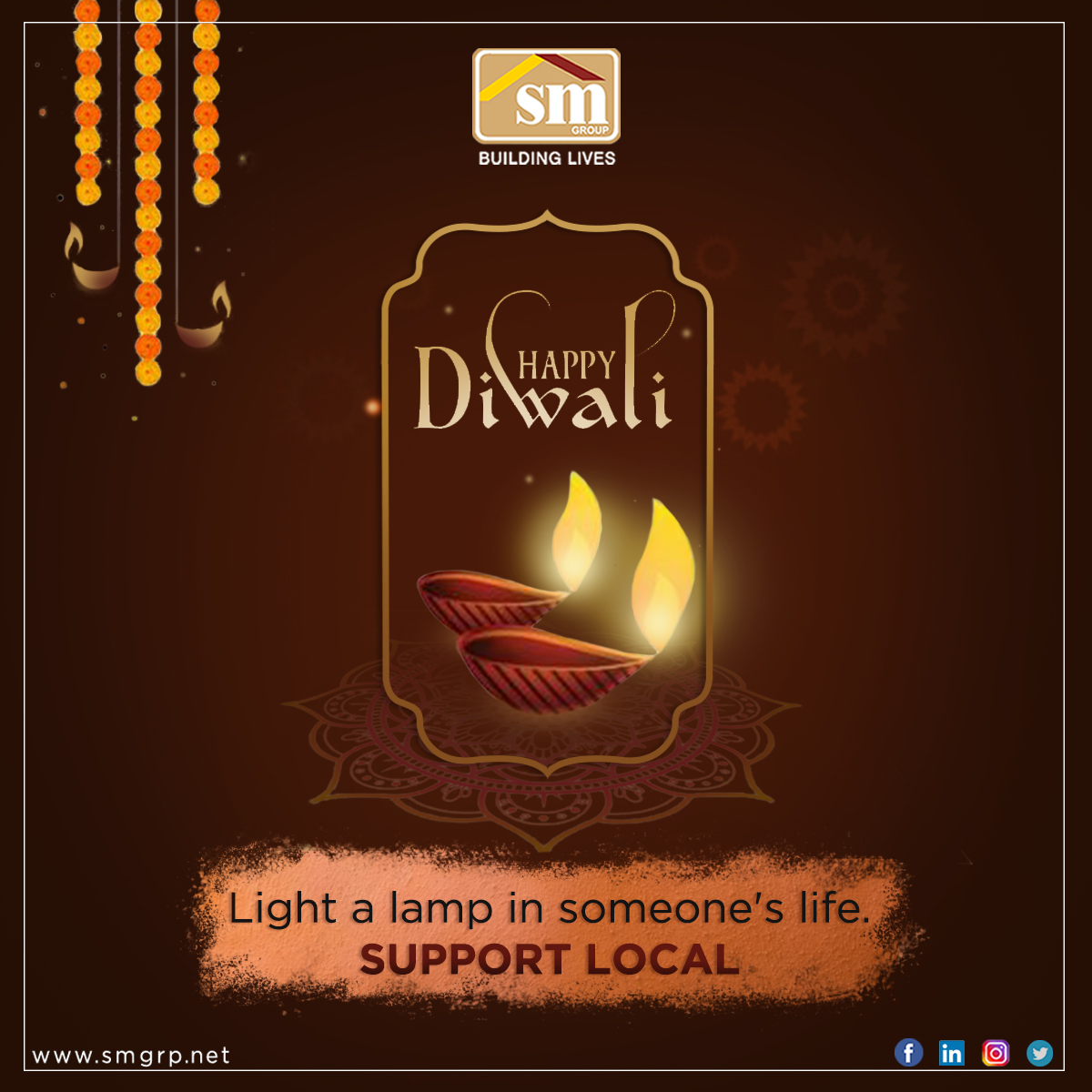 SMSonsHoldings's tweet photo. Kindness is a gift never forgotten. This Diwali, let us light a lamp in the lives of people around us by Supporting Local. Happy Diwali.
#smgroup #happydiwali #diwali2020 #vocalforlocal #supportlocal https://t.co/R8meDFycpv