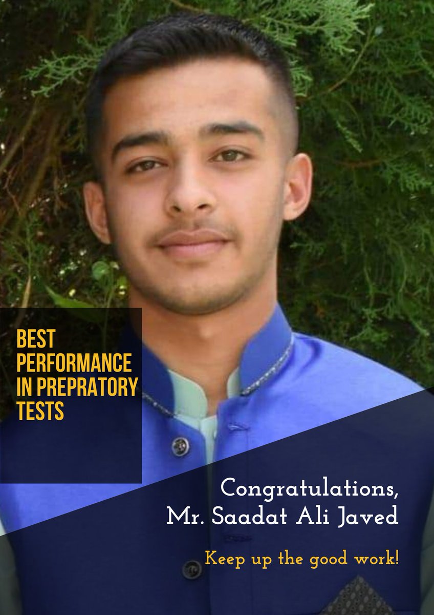 PACIslamabad's tweet photo. PAC feels proud to present Mr. Saadat Ali Javed who has been achieving exceptional results in AFC preparatory tests.
PAC wishes him good luck for future.
Keep up the exceptional performances!
#PAC #AFC #LanguageOfSuccess #ICAP #PACIslamabad #AdmissionsOpen #RegularTesting https://t.co/8FZ2AA4NKh