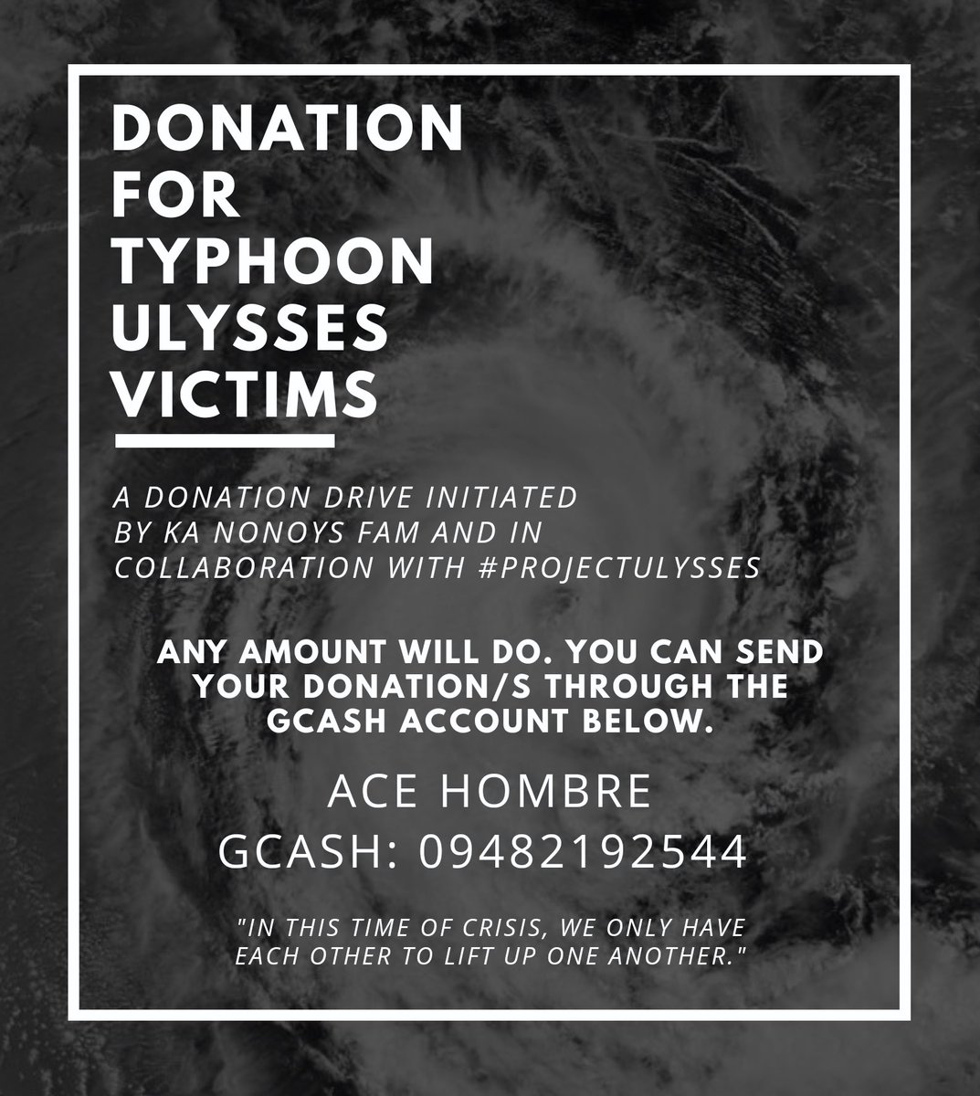 EysHombre's tweet photo. CALL FOR DONATIONS❗️
Please donate any amount of Cash (kahit P1.00 lang), this will go to the people of Tumana, Marikina.
Please have some eyes for the people who got affected by the typhoon ulysses! Mag tulungan tayo, tayo tayo lang din naman hanggang dulo. #ProjectUlysess https://t.co/PvFPxIiygS