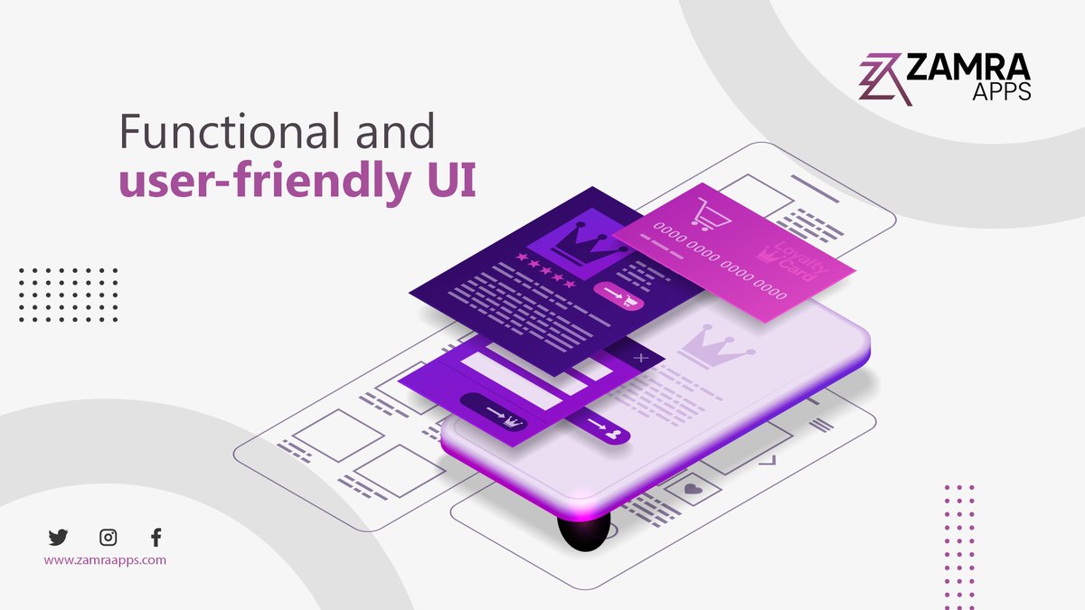 zamraapps's tweet photo. Ever seen the combination of both the functionality and User-Friendly Interface at the same time? No? Zamra Apps make it possible for you! 

website: https://t.co/rcjFsrc90O

#AppStore #playstore #apps #application #SmartApps #innovative #Android #mobileapps #ipad #ui #uidesign https://t.co/Jft5E7I4Pw