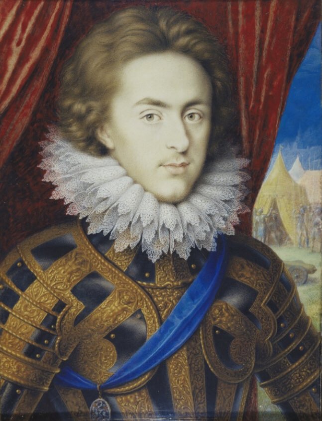 This is Isaac Oliver’s glorious painting of Henry Frederick, Prince of Wales, in the National Gallery. Intelligent, cultured, handsome, the King that never was. He oversaw the creation of Italianate water gardens in Richmond Palace using French & Italian engineers & designers.
