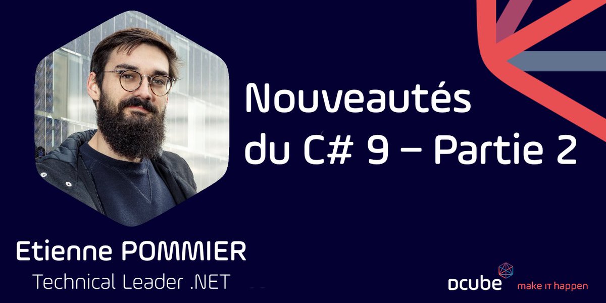 DCubeParis's tweet photo. Etienne continue le tour d’horizon des nouveautés de C# 9 entamé par Romain (voir le post précédent).
#DCubeEtDesTalents  #CSharp #CSharp9 #Net5 #DotNet 

👉 https://t.co/FoL3svh6F2 https://t.co/qZlgQ9ZZwr