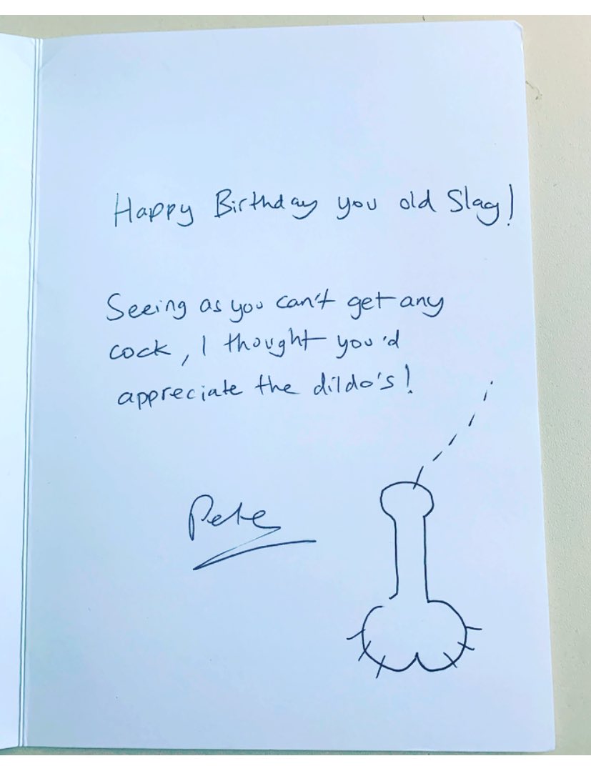 helmslou's tweet photo. This must be the best birthday card ever.. and that’s what he thinks lol @waikikifish 💋X #comedy #laughs #suchajoker #BestBuy #bestever #2ndLockdown #alwaysfun #wearenuts #birthdaywishes https://t.co/8BogyPOMQw