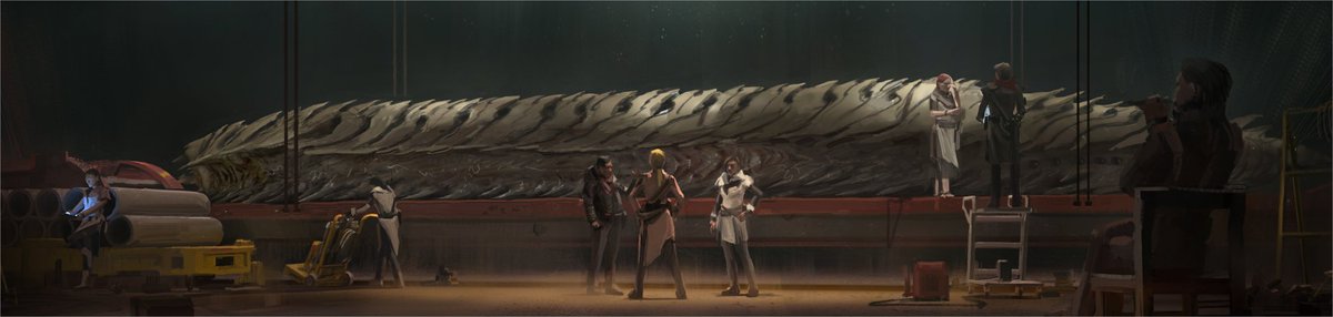 That means a lot of concept-art-made-into-illo looks samey. For example, artists will kitbash or photobash a scene and then paint over it with a broad textured brush. This isn't the fault in the concept artist's side, who're doing what they're asked for, but of management (7/10)