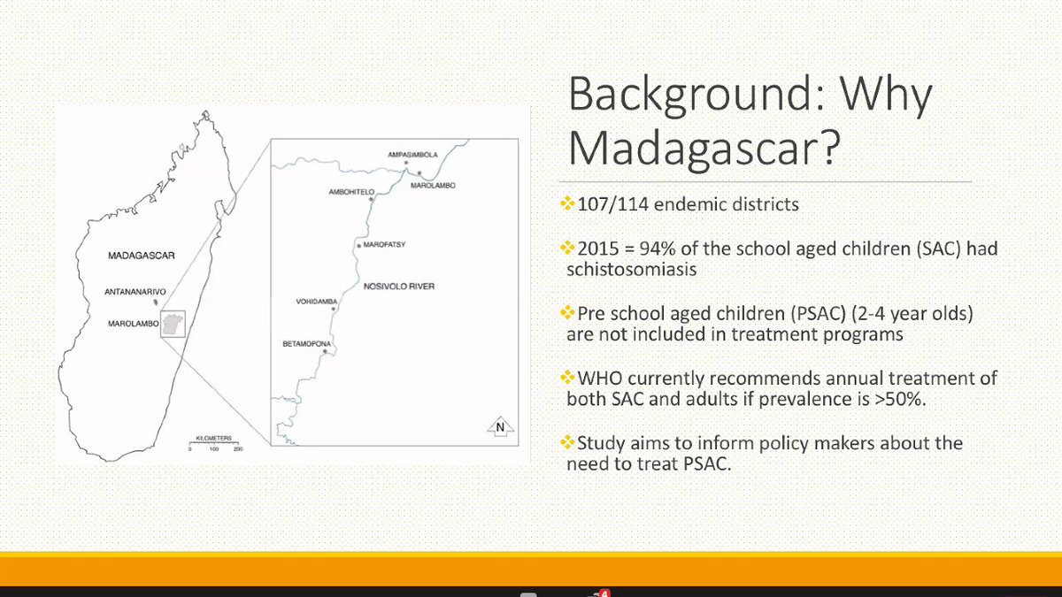 IntChildHealth's tweet photo. Good work from our ICHG David Morley Elective Prize winner Heather Lawson on schistosomiasis in Madagascar #ICHGNutrition #ICHG2020 https://t.co/PwiOgtt2QD