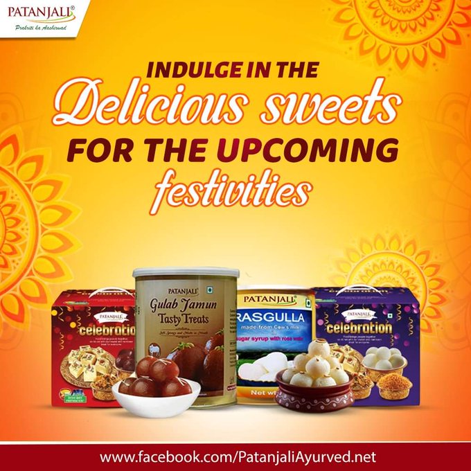 खुशियों के इस पर्व पर अपने परिवार को मिलावटी घटिया मिठाइयों से बचाएं और उन्हें दें पतंजलि के सात्विक और स्वदेशी शुद्ध उत्पाद का उपहार जो उनके स्वास्थ्य का रखे पूरा ध्यान। स्वदेशी अपनाएं, अपने घर और देश को प्रकाशमय बनाएं
#स्वदेशी_त्यौहार_पतंजलि_उपहार
#महिलापतंजलिउत्तराखंड