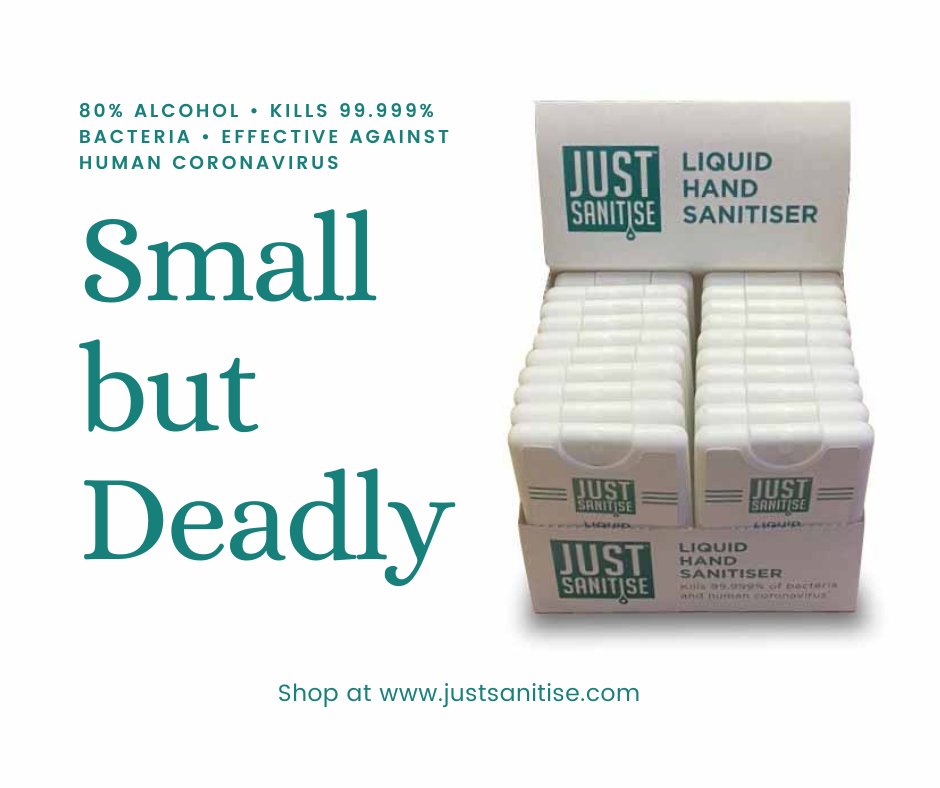 JustSanitise's tweet photo. Our credit card size 20ml sprays provide the perfect protection wherever and whenever.  £19.99 for a box of 20.
https://t.co/7fNWrY71Uo https://t.co/DZp1OBkhUZ