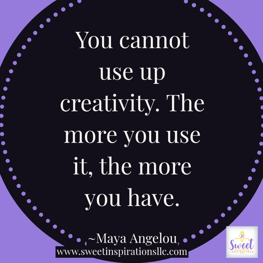Rgalloway2G's tweet photo. #Creativity #BeCreativeWithYourGodGivenGifts #UseYourCreativity #SweetInspirationsLLC #YesYouCanSayDone #PrioritizePlanPerform #ITSTIMEFORCHANGE https://t.co/Qmte1V6Y3u