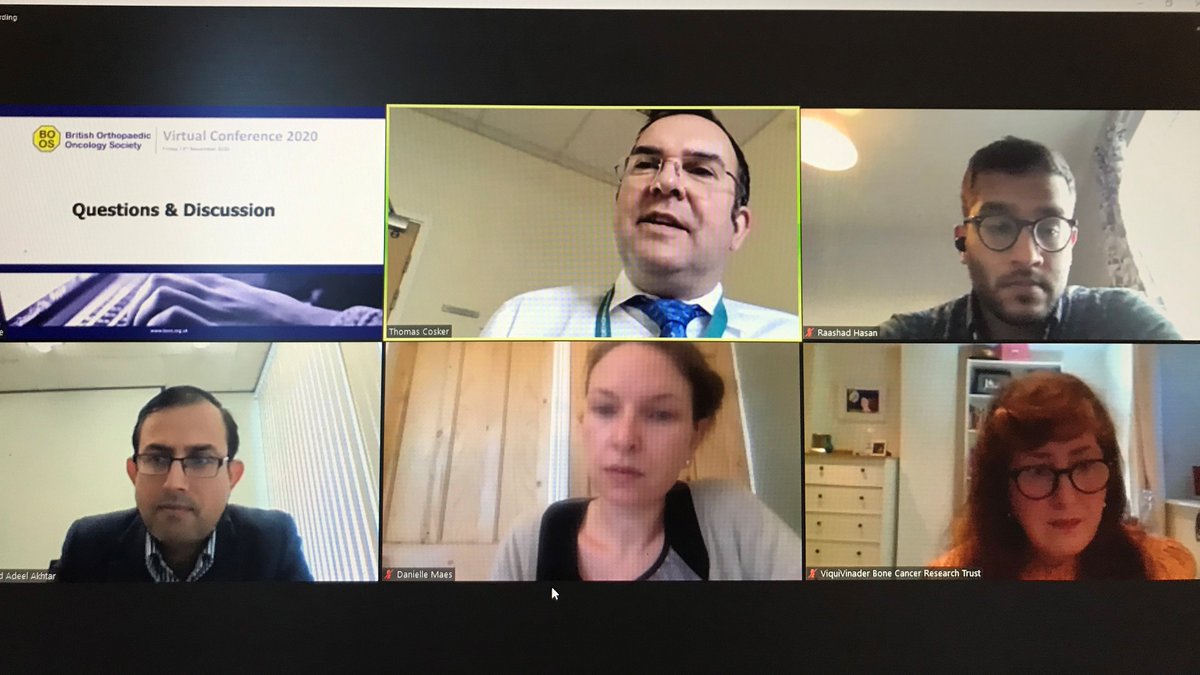 BCRT's tweet photo. We're delighted to be taking part in the British Orthopaedic Oncology Society Conference 2020. Our own Dr Viqui Vinader now holding an interactive Q&amp;A session with other delegates. #BOOS2020 https://t.co/SB96k2TcfP
