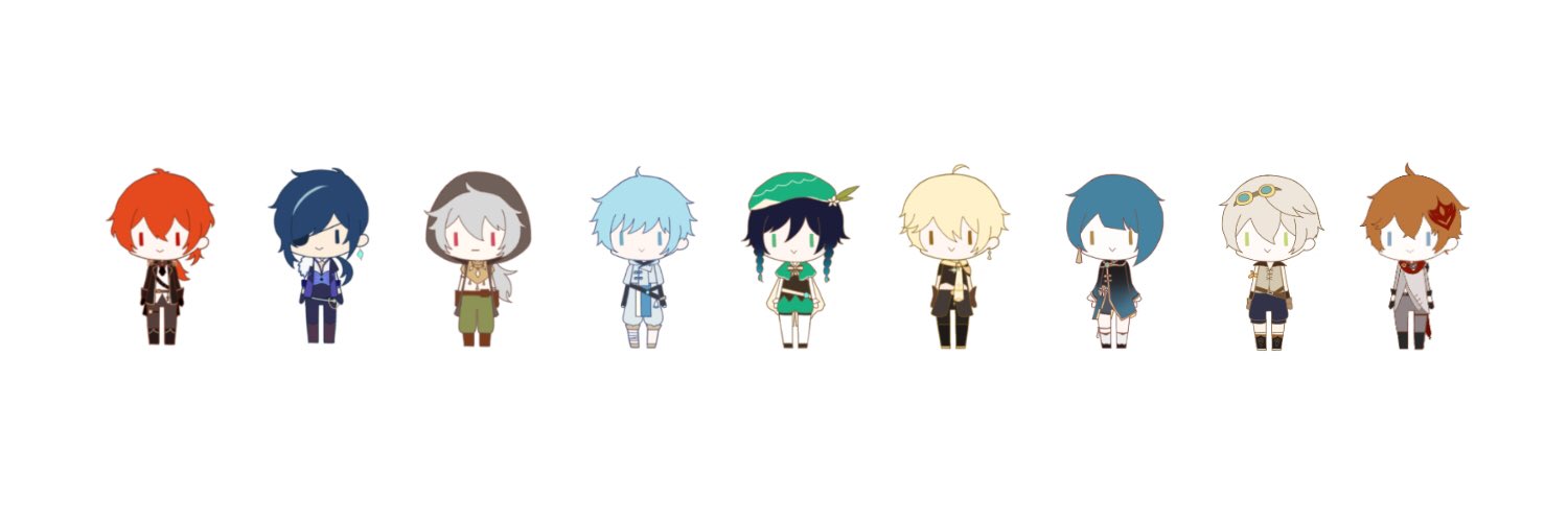 千年姫 多忙時期 デフォルメキャラ並べてみた男の子バージョン更新 原神 原神イラスト T Co Wtshwtijbq Twitter