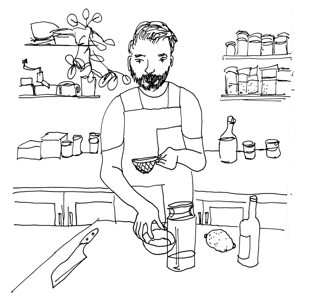 PebbleMagazine's tweet photo. Did you join @ChefTomHunt t #FutureFest2020 last weekend?
What a fab sketch from Megan Metcalf capturing the moment ππ https://t.co/6RKKHICNug