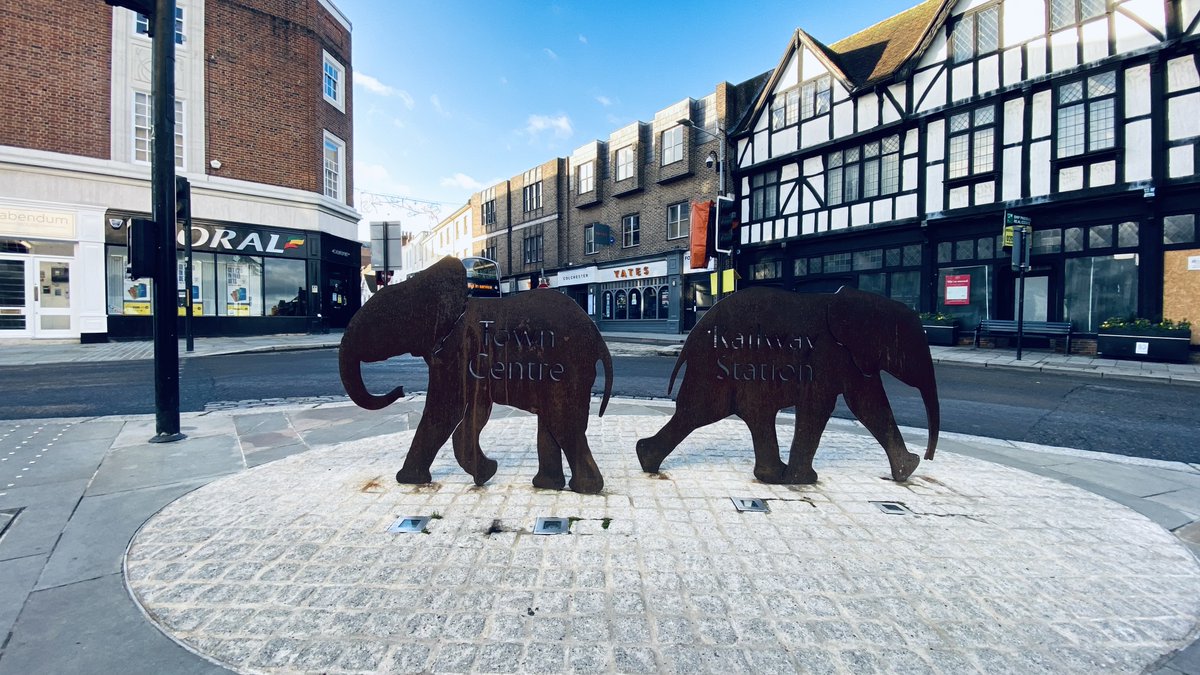 E is for  #Elephants in our  #AtoZofLockdownColchester. From Roman war-elephants to our historic water tower Jumbo, elephants have left their mark on Colchester. Today you can follow a trail of elephants from Colchester Station to the town centre. https://www.visitcolchester.com/things-to-do/fixing-the-link-p1249271