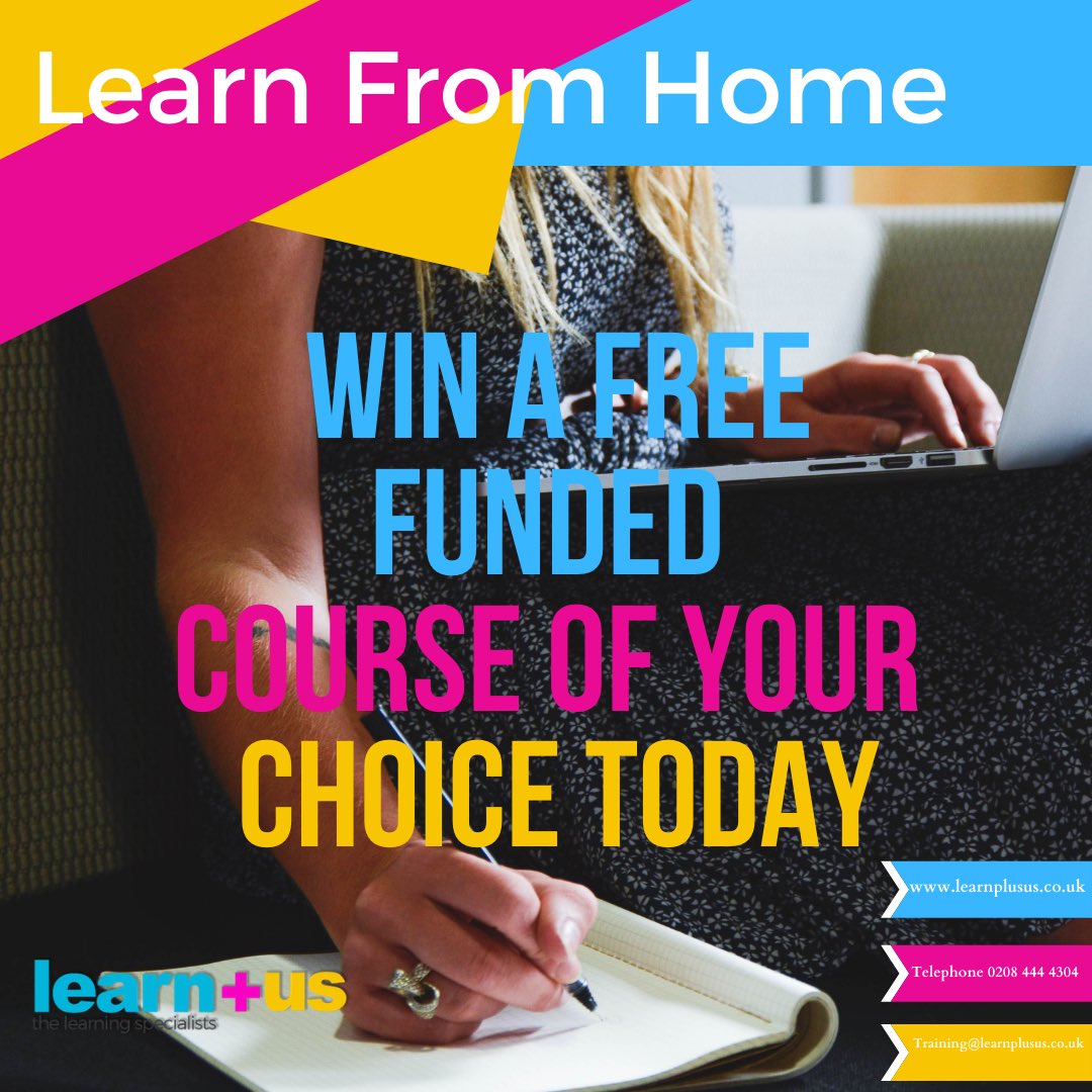 Win a free funded course of your own personal selection? All you have to do is follow all of our social media account and refer a friend to our page

#onlinelearning 
#prizes 
#onlineclasses 
#onlinecourses 
#referafriend 
#yourchoice 
#learnplus