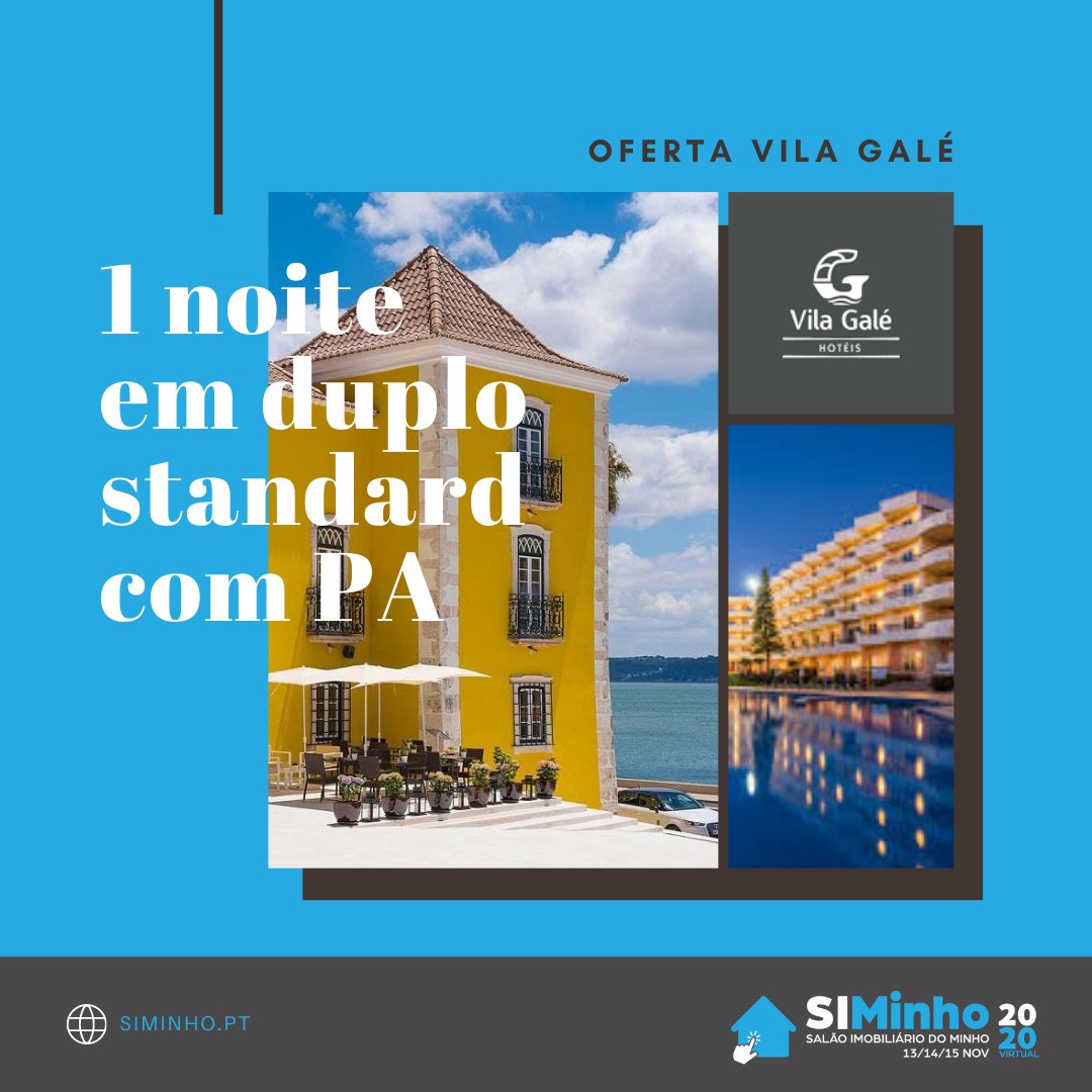 SiminhoOfficial's tweet photo. Sabia que visitar o SIMinho pode habilitá-la/o a fantásticos prémios? Um deles, uma magnífica estadia num Hotel Vila Galé Hotéis para duas pessoas em regime de pequeno almoço incluído 😍Visite hoje, amanhã e domingo o #SIMinho em https://t.co/I7W9o8KgSH
#realstate #siminho2020 https://t.co/ytBqlsd6OX