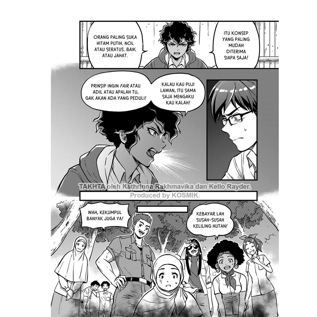 Mana yg lebih penting,baik atau benar?
Jika utk kebaikan, apa semua cara boleh dibenarkan?
Jika utk kebenaran, apa kebaikan boleh dinomorduakan?
Chapter 6 #KomikTakhta oleh saya dan @kello_rayder, diproduksi @kosmiknetwork sudah rilis! Silakan baca di https://t.co/mxGnTOs2Ga :)
