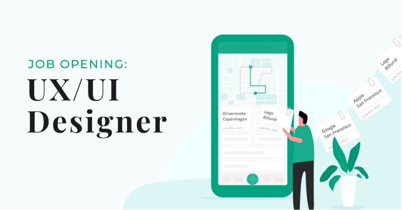 Driversnote's tweet photo. Like to stretch your wings across product design · user interviews · usability testing? Then you're the designer we want!

Join a SaaS startup in Copenhagen. We help more than 700,000 users worldwide keep their mileage logbook ❤️

Check out the job: https://t.co/9l69qoSyvb