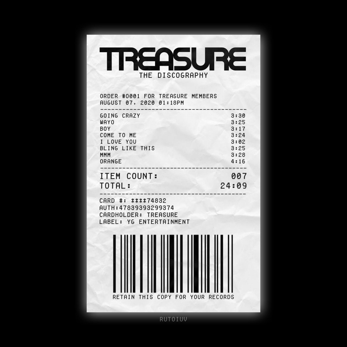 rutoIuv's tweet photo. — #TREASURE’s discography. https://t.co/PSf0gYh7Uf
