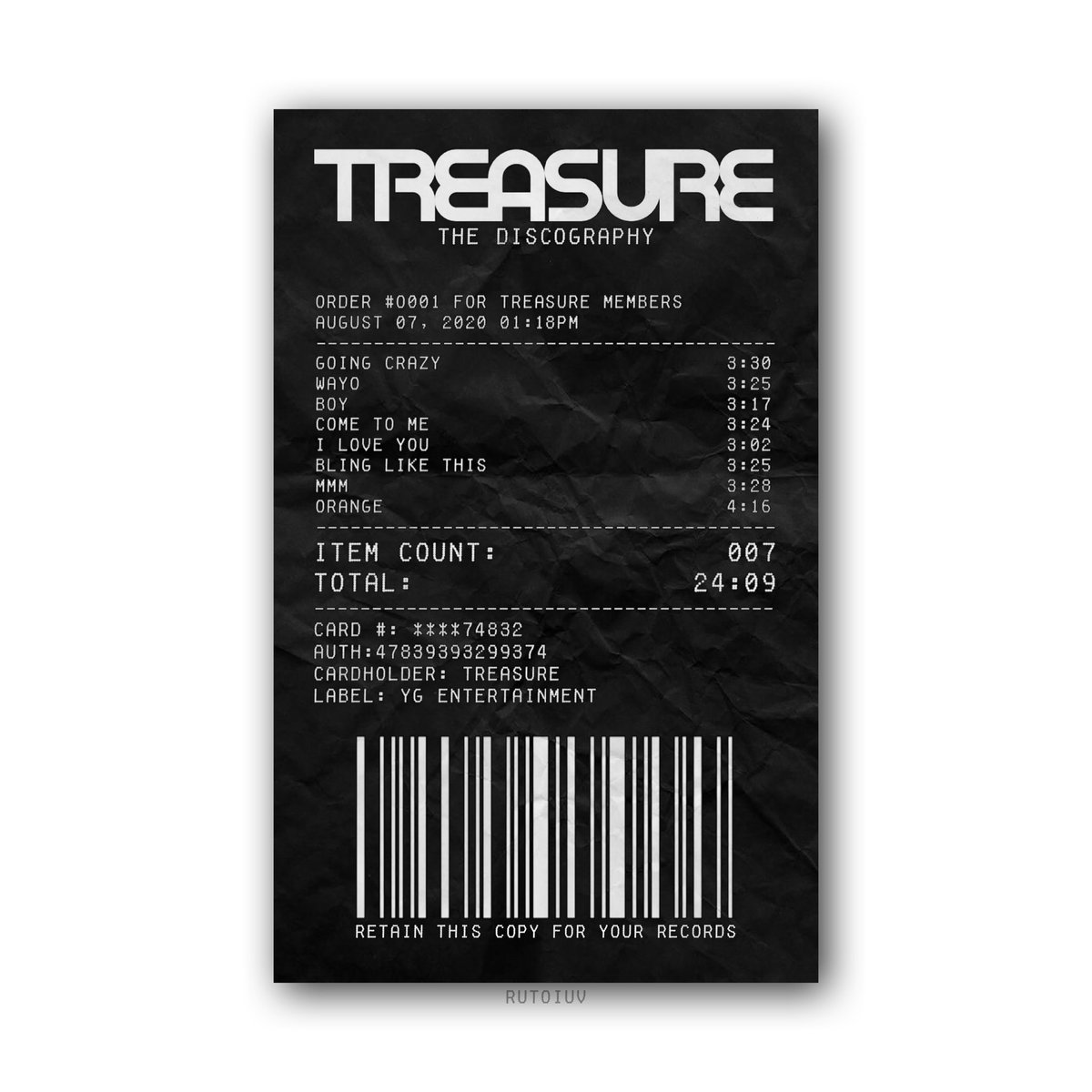 rutoIuv's tweet photo. — #TREASURE’s discography. https://t.co/PSf0gYh7Uf