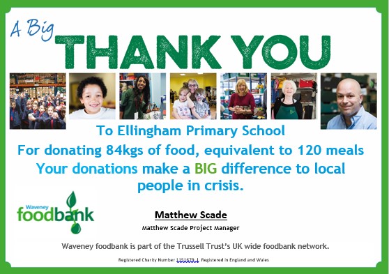EllinghamVC's tweet photo. Thank you to everyone who donated food at Harvest, we have made a real difference! 🌈😀 https://t.co/pNlSoxYvy7