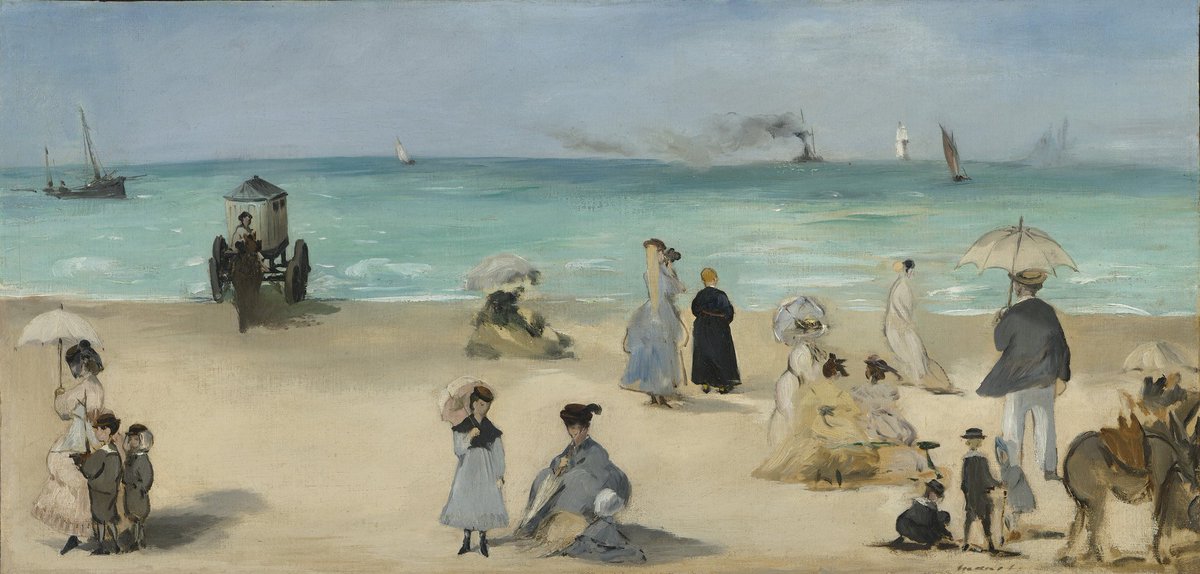 𝗧𝗘𝗛 𝗧𝗔𝗥𝗡as Sur la plage de Boulogne by Edouard Manet, 1868.