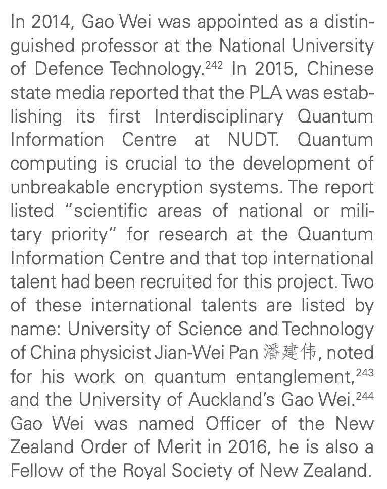 AU's complaint states that Gao Wei never researched "quantum computing". But Brady doesn't allege that. She alleges that Gao is involved in a military-related quantum computing project at China's University of Defense Technology (NUDT). Which he is.
