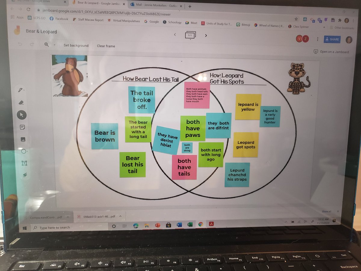 MrsMonkelien's tweet photo. Using @googlejamboard to compare and contrast stories during  our reading group today. 🥰 @MadisonsTrust16. https://t.co/vprP2vcTIx