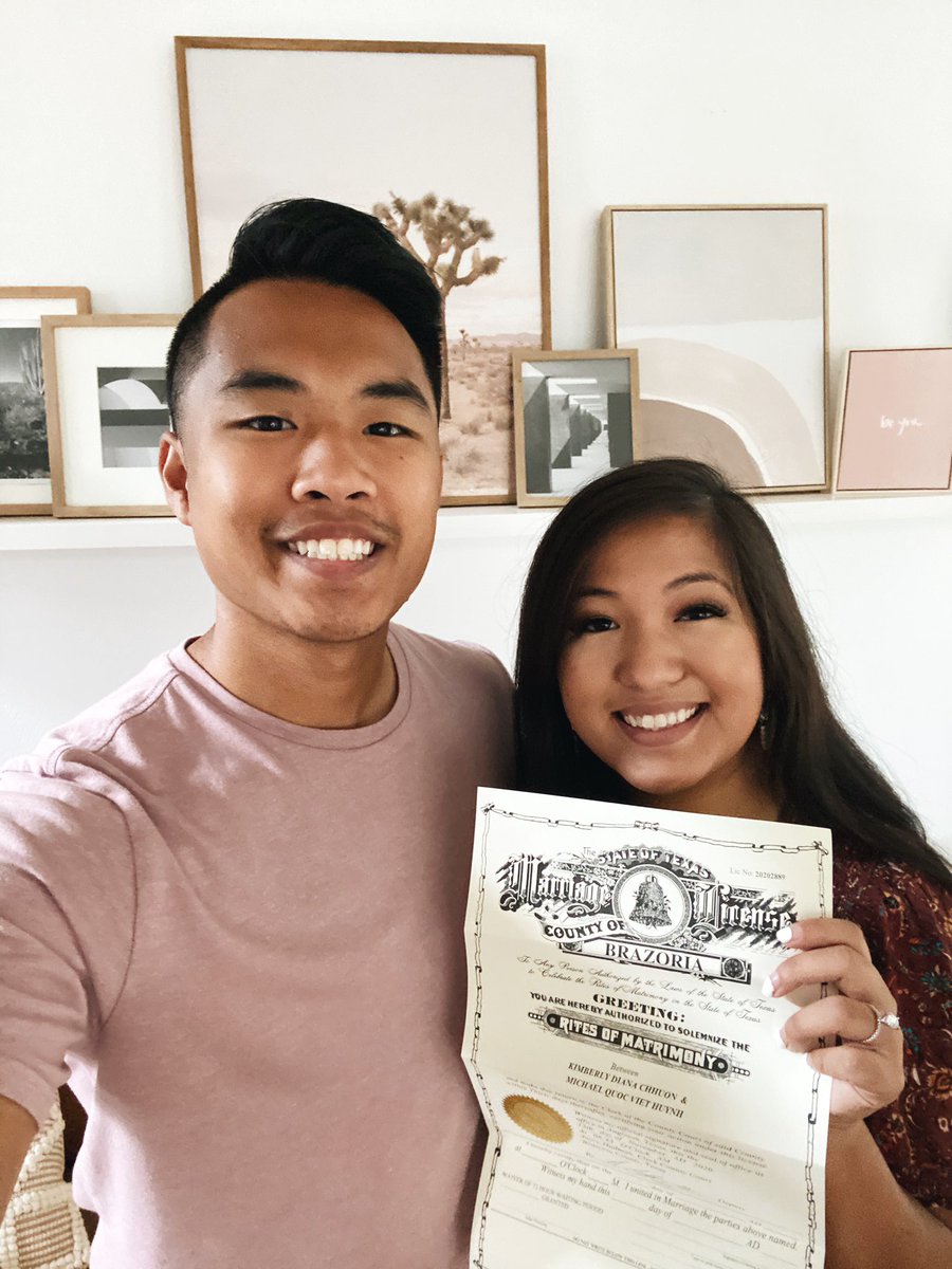 kimberlychhuon's tweet photo. Marriage License ✔️!! ❤️ https://t.co/AVK6eEIBMb