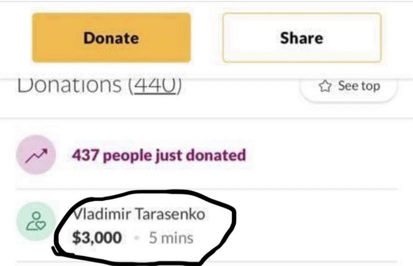 _NickRichard's tweet photo. Holy shit. Thank you @tara9191!

Anthony’s family is at a loss for words. Incredibly grateful for your generosity, Vlad. https://t.co/ayuKUXDdqY